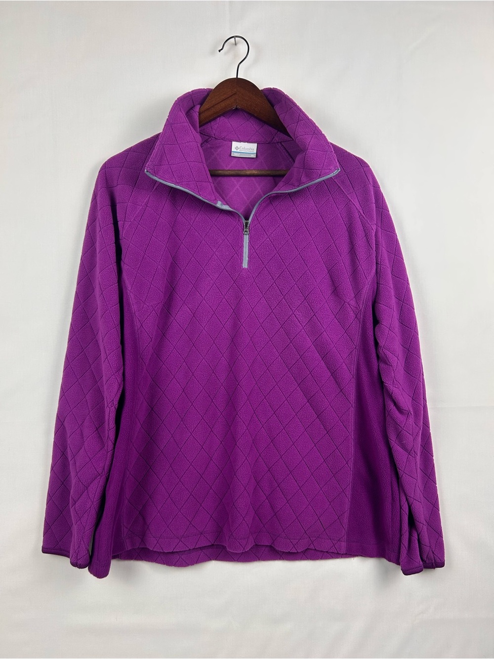 Columbia Glacial Fleece III Purple Diamond Quarter Zip Pullover Women’s XL